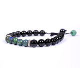 Onyx and Azurite Beads Bracelet