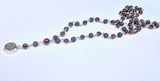 Garnet with lava Necklace