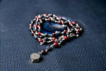 Garnet with lava Necklace