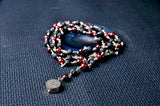 Garnet with lava Necklace