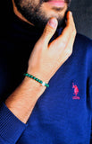 Malachite Stones with iconic silver piece.