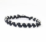 Pure onyx with 925 silver balls.