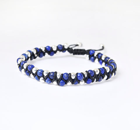 Pure Lapis stones with 925 silver balls.