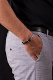 Half circle rounded silver with Half double layer rounded Genuine leather.