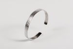 Zigzag style silver cuff bracelet.