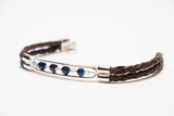 Double Genuine Leather, cuff bracelet.